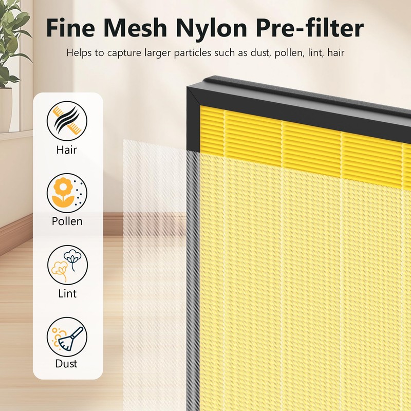4 Packs PR1 Pet Mode Replacement Filter Compatible with MOOKA