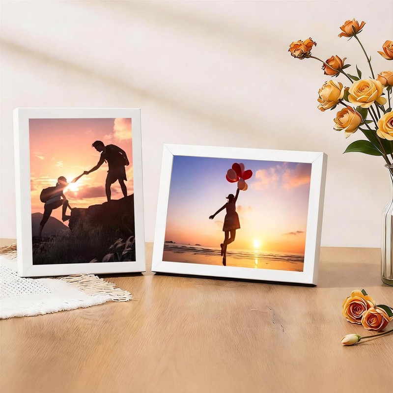 SDLDEER 5x7 Picture Frame White Set of 4, Display Pictures