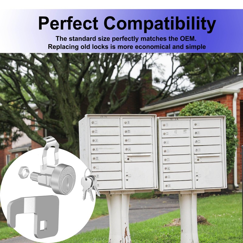 Ymtzfu 1 Pack Mailbox Lock,Mailbox Lock Replacement Heavy-Duty Cam C7120