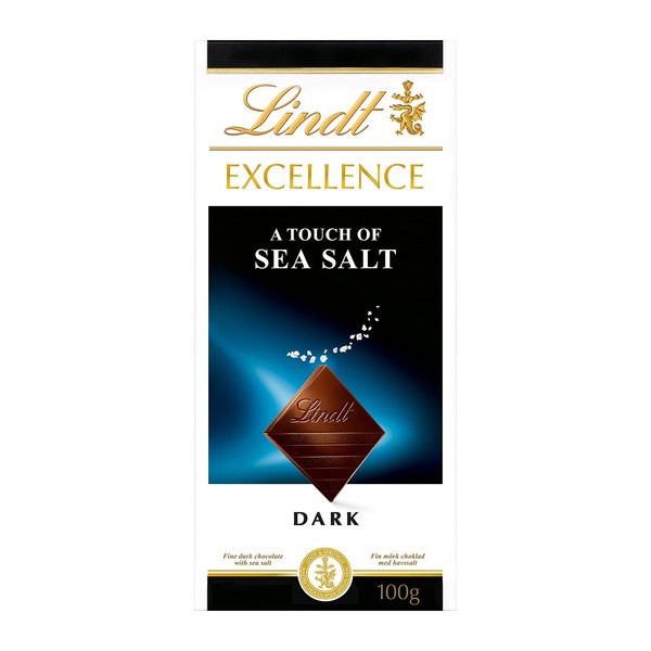 Lindt Excellence Dark Sea Salt Chocolate Bar Each, 100 g