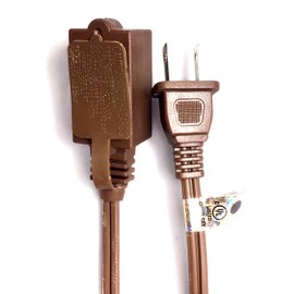 POWTECH UL Heavy duty Household Extension Cord, 16 Gauge Power Cord with 3 Recepacle Cube Tap 125V, 13 Amps, 1625 W - 4 FT Brown