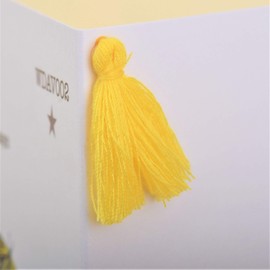 Welsh Language Tassel Embellished St David's Day Greeting Card, Saint Davids Day Welsh Traditional Dress and Daffodils, Dydd Gwyl Dewi Hapus