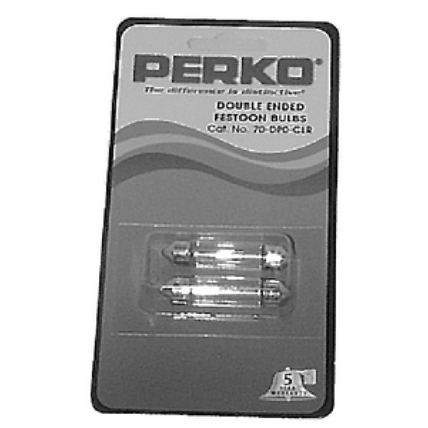 Perko 0069DP0CLR 12V / 10 Watt / .83 Amps Double Ended Festoon Bulb - 3/8