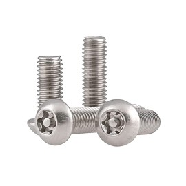 ANSIEDIO M10 Torx Socket Button Machine Screws Bolts, Stainless Steel Pan Head Screws With Core, M10×30mm,3 pcs