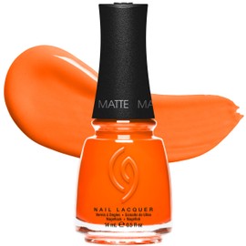 China Glaze Esmalte de Uñas Orange Knockout, Color de Alta Pigmentación, Secado Rápido, Resistente al Astillado, 14 ml