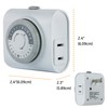 GE Mechanical Polarized Outlet Timer, Single Plug with 2 Prongs,