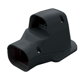 Inaba Denko SWK-77N-K Decorative Plumbing Cover Wall Corner for Ventilation Air Conditioner Wall Removal Black