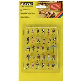 NOCH® Mega Saver Set "Sitting", 30 Hand-Coloured Model Figures, Ideal for Gauge H0 Model Railways and Dioramas