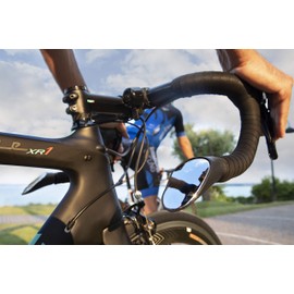 Sprinttech Drop Bar Mirror, White, Left