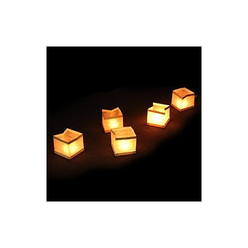 JINL® 10 Pack Square Chinese Lanterns Wishing, Praying, Floating, River