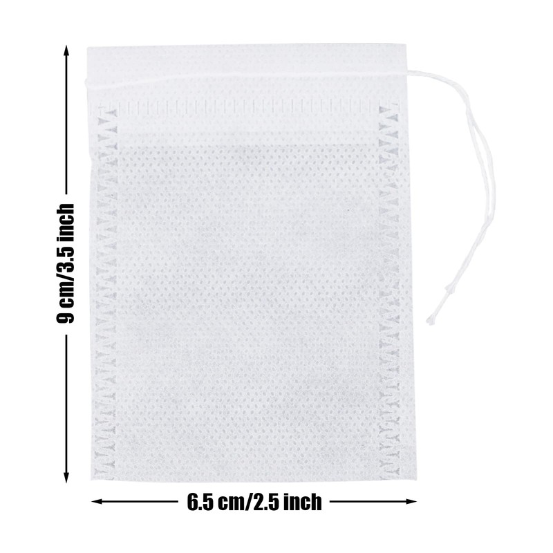 100 Pcs Reusable Tea Bags 9 x 7 cm Empty