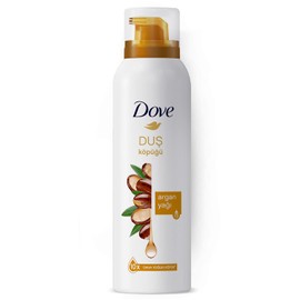 Dove Köpük Duş Jeli Argan Yağı 10 Kat Daha Yoğun Köpüğe Sahip Kremsi Formül, 200 ml beyaz