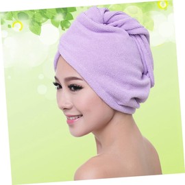 Toalla de Microfibras Púrpura para Cabello, Ultra Ligera y Cómoda, Secado Rápido Adecuada para Lavar el Rostro y Viajar, Material de Poliéster