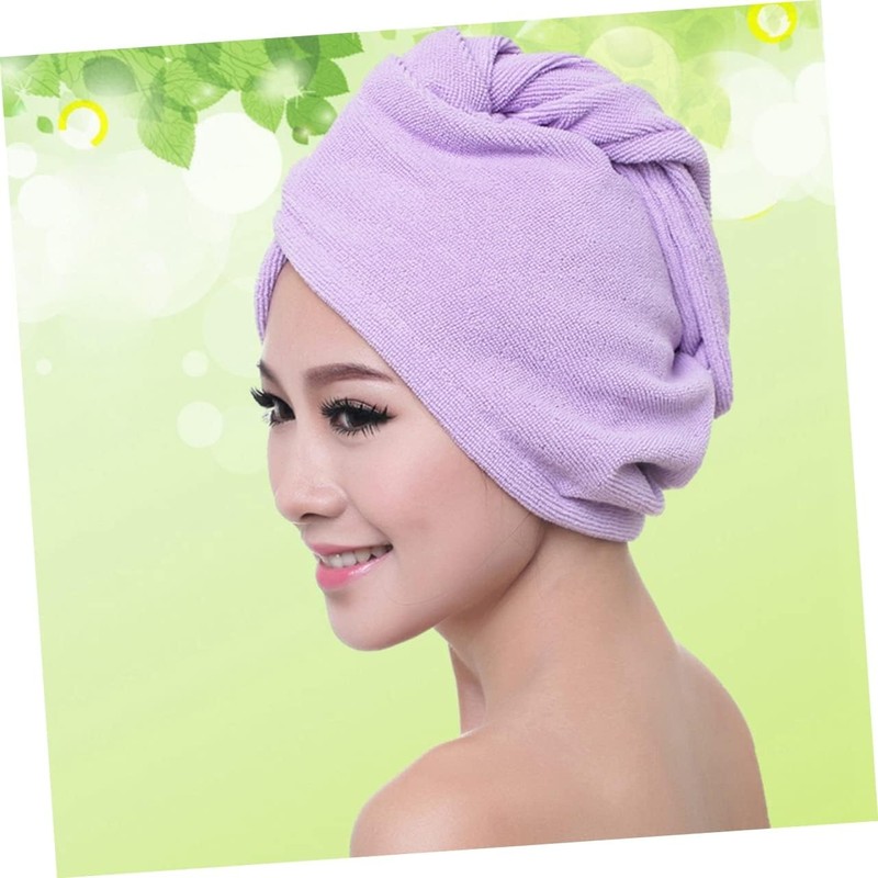 Toalla de Microfibras Púrpura para Cabello, Ultra Ligera y Cómoda,
