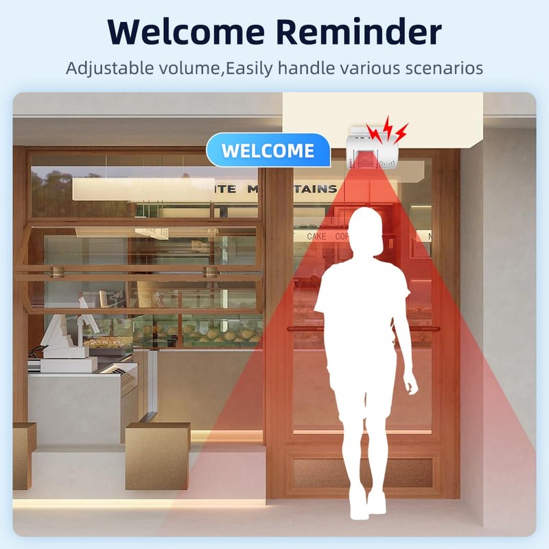 S SELDORAUK PIR Motion Sensor Door Bell Shop Visitor Alert