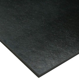 Small Parts Neoprene Sheet, 50A Durometer, Black, 0.125" Thickness, 2" Width, 36" Length