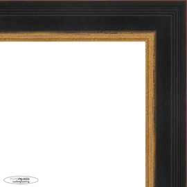 Poster Palooza A3 16.5x11.7 Contemporary Black Complete Wood Picture Frame with UV Acrylic Plexiglass, Foam Board Backing & Hardware Included