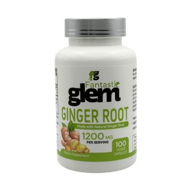 Fantastic Glem Ginger Root Capsules - Dietary Supplement to Support Immune System, Reduce Inflammation, and Enhance Overall Wellness - GMO, Soy and Gluten Free- 100 Count