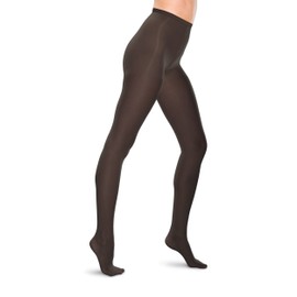 Therafirm Pantimedias de apoyo transparente para mujer, 15-20 mmHg, nailon de compresión suave (negro, XXL)