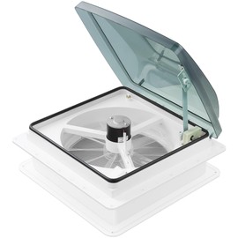 Kohree Kohree 14" RV Vent Fan 10 Speed Reversible Manual Lift: 12V Super Quiet RV Roof Vent Fan for Camper Trailer Bathroom, RV Exhaust Fan with 10 Blades (NO REMOTE)