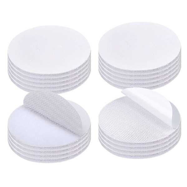 20 Pair Sticky Back Velcro Heavy Duty, Round 5 cm