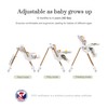 Mallify Foldable High Chairs for Babies and Toddlers, 3-in-1 Convertible