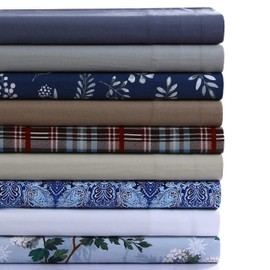 Azores Home Cotton Flannel King Duvet Cover Set, Oversized, Wrinkle Resistant, Soft Touch, Includes One Duvet Cover and Two Sham Pillowcases, 170GSM, Celina Floral/Multicolor