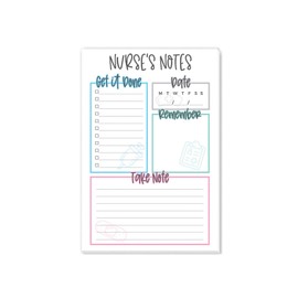 Tiny Expressions - Nurse Appreciation Notepads | Nursing Gifts & Office Supplies | 50 Tear Away Sheets on Premium Paper Made in the USA | Cute Medical Agenda Set