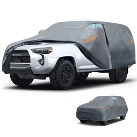 Waterproof Toyota 4Runner(2009-2025) Car Cover with Breathable Vents, [2025 Upgrade] Premium Covers with Cotton Liner and Zipper Door, Sun Rain Snow Dust Uv Protection.(Gift with Towel)