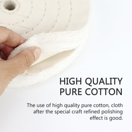 SCOTTCHEN Polishing Wheel for Bench Grinder Buffing Wheel 8 inch White (70 Ply) & Yellow (42 Ply) for Buffer Polisher with 5/8 Inch Arbor Hole 2 PCS