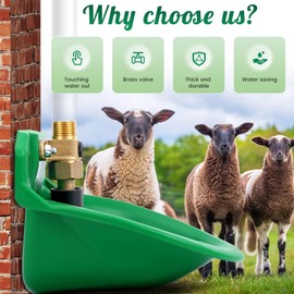 Automatische Tränkebecken für Schafe, ViehträNken mit Abflusslöchern, Automatische Wasserversorgung für Pferde, Rinder, Schafe, Schweine und Hunde, WeideträNken, Grün