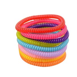 Candy Colors Telephone Line Elasticity Rubber Hair Band Tie Hair Accessory Fashion Women Headwears (PURPLE)