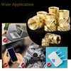 TOP-VIGOR 30Pcs M5 Threaded Knurled Insert Nuts, M5 x 8mm