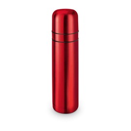 ROMINOX Gift Item Insulated Jug // Cup in Cup with 2 Lids - Red - Elegant Insulated Jug, Screw Cap with Push Opening, Integrated Second Cup, 750 ml, Outdoor, Hiking, Office