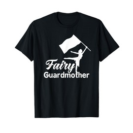 Fairy Guardmother Color Guard Mom - Flag Girl Silhouette T-Shirt