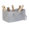 Relaxdays Felt Firewood Basket, Portable Magazine Holder, Wood Bin H