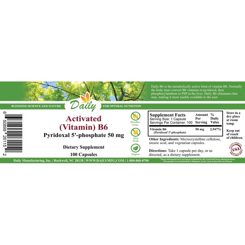 Daily Manufacturing Activated Vitamin B6