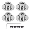4Pcs Flange Coupling Connector, Rigid Guide Model Coupler Accessory, Shaft