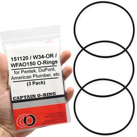 Captain O-Ring - Replacement 151120 / W34-OR O-Ring Compatible with Pentek Water Filter Housing (3 Pack) [Also Called 152030, WFAO150, EV3112-40, etc