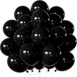 Black Balloons 12 Inch –24pcs Latex Party Balloons for Birthday, Baby Shower, DIY Party Decorations, Perfect for Small Gatherings, Dorms, Budget Events