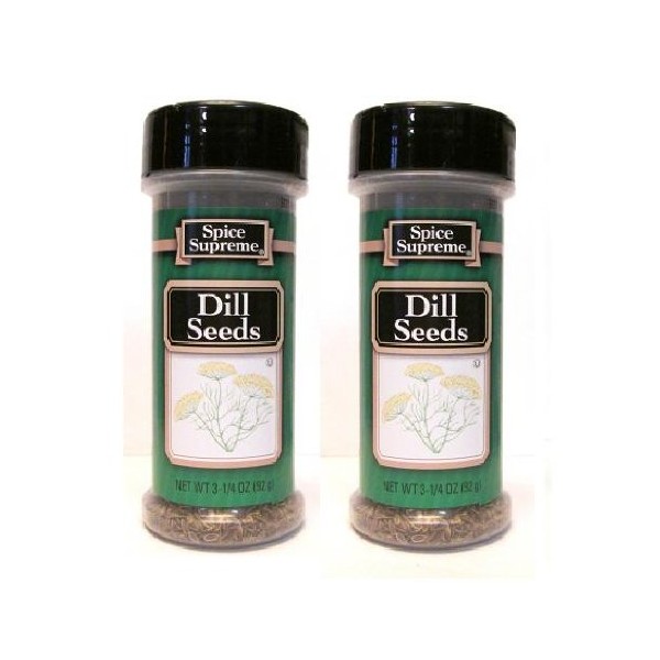 Spice Supreme Seasonings: Dill Seeds (Pack of 2) 3.25 oz Size