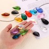 sourcing map 12Pcs Teardrop Crystal Beads, 38mm Faceted Chandelier Hanging