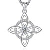 AEONSLOVE Witch Knot Necklace Women's 925 Silver Irish Celtic Knot