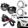 Saihisday Clear Lens Driving Fog Lights Bumper Lamps Bulbs Harness
