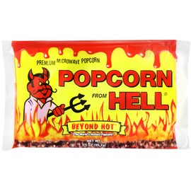 Popcorn from Hell 6 Bags - Ultimate Spicy GARLIC Gourmet Popcorn Gift - Makes a Great Movie Theater Popcorn or Snack Food for Movie Night