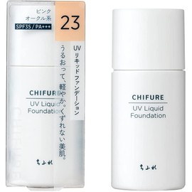 Chifure Cosmetics UV Liquid Foundation 23 Light Pink Normal Skin Tone, 1.1 fl oz (30 ml)