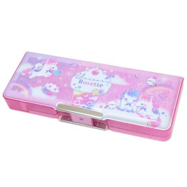 Unicorn Rosette [Pencil Case] Compact Double-Sided Opening Pen Case / School Entrance
