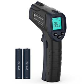ERICKHILL Infrared Thermometer -50℃~600℃ Compact Size Non-Contact Laser Thermometer Gun LCD Backlit Digital Display Adjustable Emissivity - for Vehicle Repair/Cooking/BBQ/Freezer/Food, Black Blue