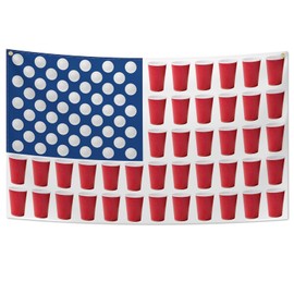 Remagr 3 x 5 Feet American Flag Banner Funny American Flags for College Dorm Frat House Decor Red White and Blue Wall Decor for College Dorm Bedroom Dormitory Home Background Outdoor Indoor Garden