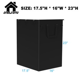 Shopping Cart Waterproof Linner, 17.5" H x 16" W x 23" H, Large 600D Oxford Bag for Small Items, Black Shopping Cart Bag with Colver and Handle